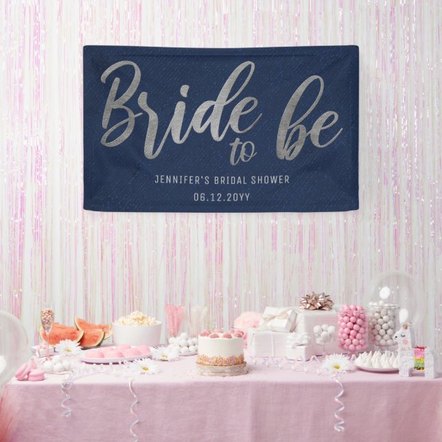 Banderoles Mariée à être la Calligraphie Argent Fête des mari (Fête)