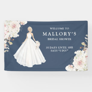 Banderoles Mariée en Mariage Gown Fête des mariées Bienvenue