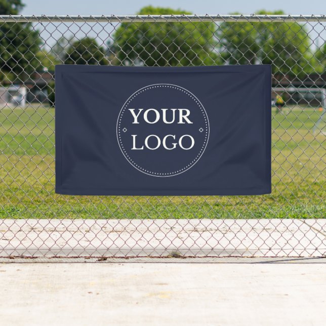 Banderoles Marine Blue Business Corporate Logo Professionnel (En situation)