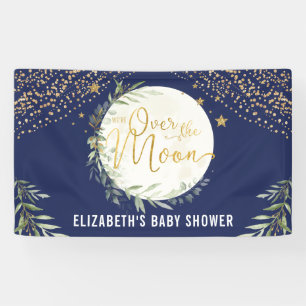 Banderoles Marine Lune Star Green Baby shower or Bienvenue