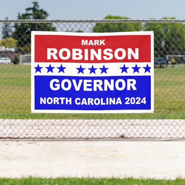Banderoles Mark Robinson Gouverneur Caroline du Nord 2024 (Insitu)