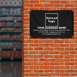 Banderoles Marque d'entreprise alignée sur le rectangle noir
