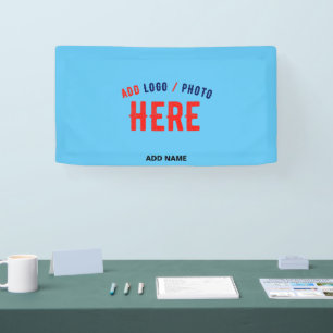 BANDEROLES MARQUE VÉRIFIÉE BLEU CIEL SWAG MODERNE ÉLÉGANT SUR