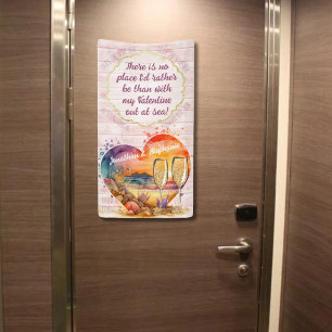 Banderoles Marqueur romantique de porte de croisière Valentin