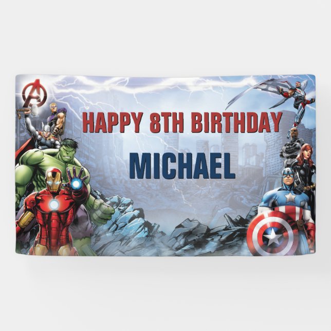 Banderoles Marvel | Avengers - Anniversaire (Horizontal)