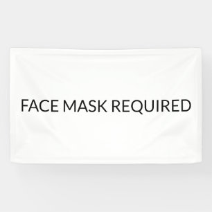 Banderoles Masque Obligatoire noir et blanc simple
