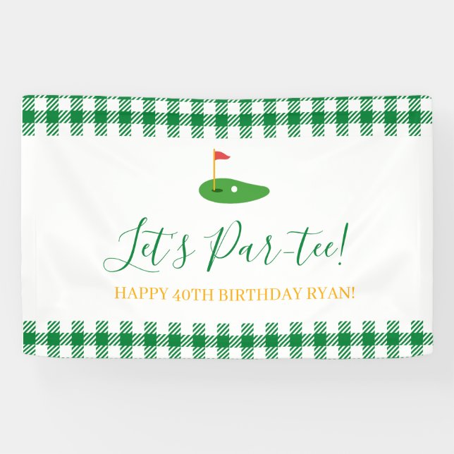 Banderoles Masters Anniversaire Golf Thème pour Adulte Aîné 4 (Horizontal)