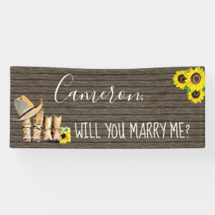 Banderoles Me marierez-vous Romantique Proposition
