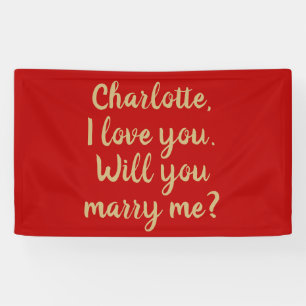 Banderoles Me marierez-vous une proposition de mariage sur co