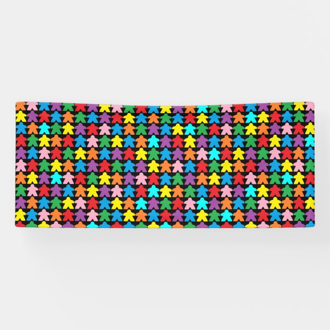 Banderoles Meeples multicolores (Horizontal)