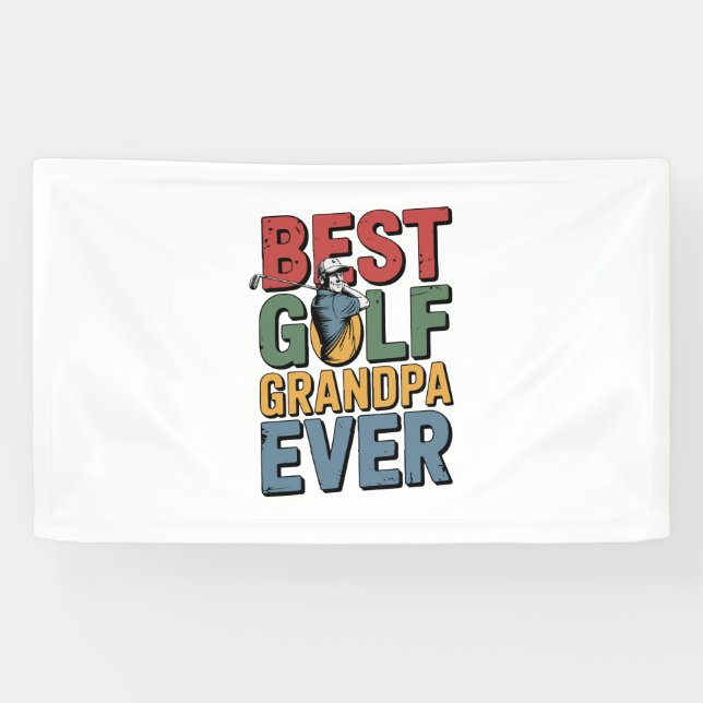 Banderoles Meilleur Grand-Père De Golf (Horizontal)