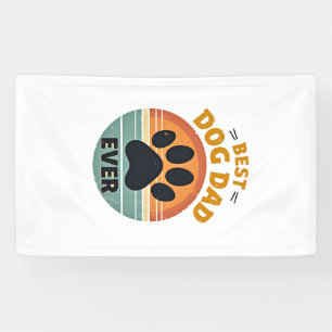 Banderoles Meilleur Papa Chien de Tous les Temps Vintage Retr