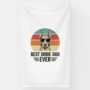 Banderoles Meilleur papa Dobie vintage T-shirt Doberman_1