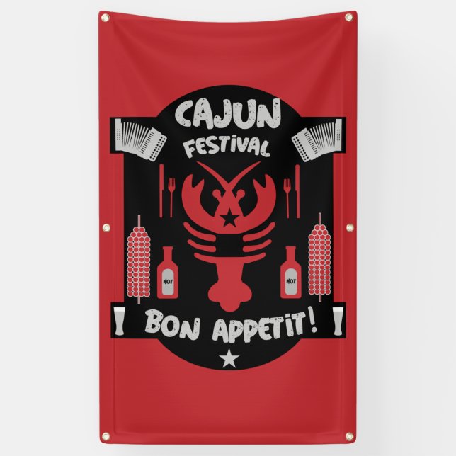 Banderoles Meilleurs cuisiniers cajuns    (Vertical)