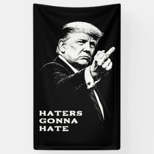 Banderoles Meme drôle du doigt d'honneur de Trump 2026