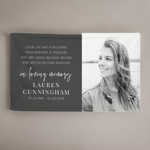 Banderoles Memorial Modern Elegant Simple Chic Photo