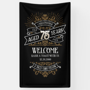 Banderoles Mens Funny Whiskey 75e anniversaire