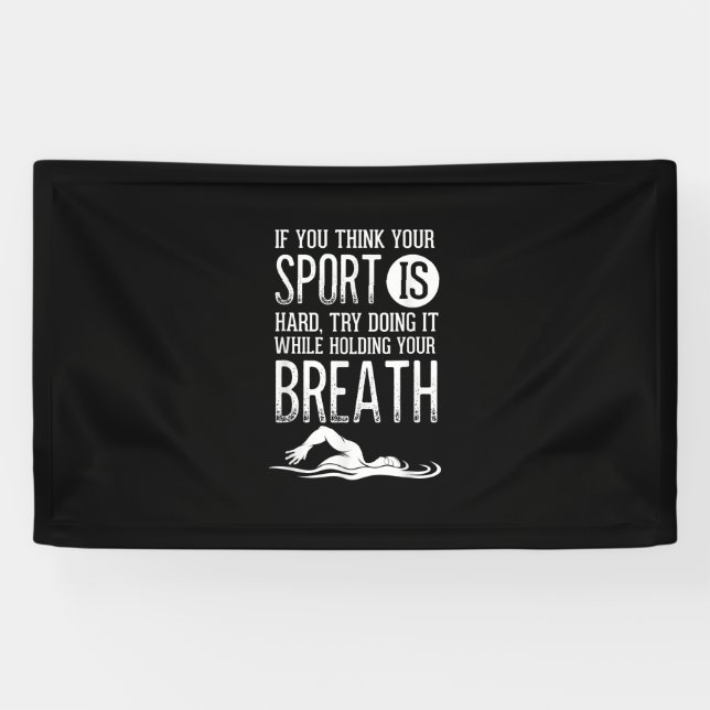 Banderoles Mens Swimmer Swimming Sport Practice (Horizontal)