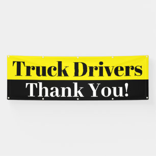 Banderoles Merci des conducteurs de camions