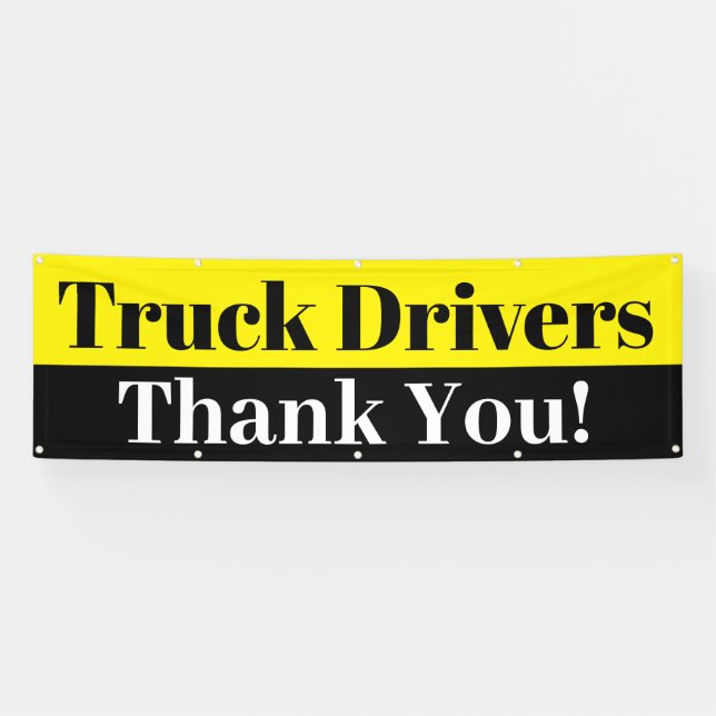 Banderoles Merci des conducteurs de camions (Horizontal)