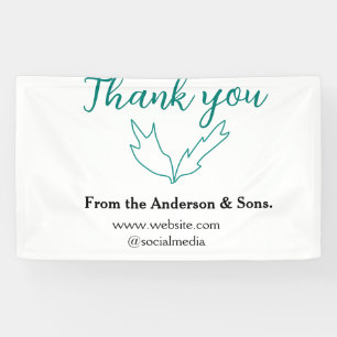 Banderoles Merci pour votre page de commande nom de société