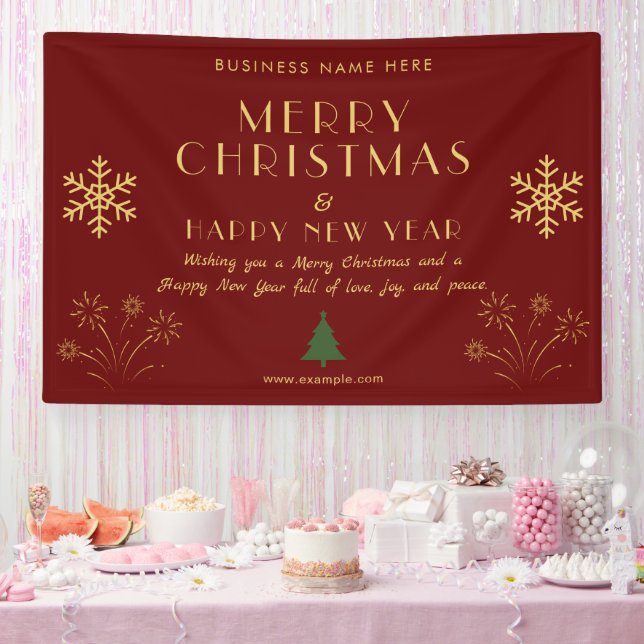 Banderoles Merry Christmas New Year Festive Celebration Party (Fête)