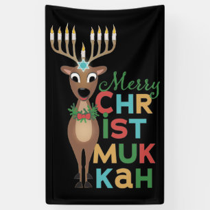 Banderoles Merry Christmukkah Reindeer
