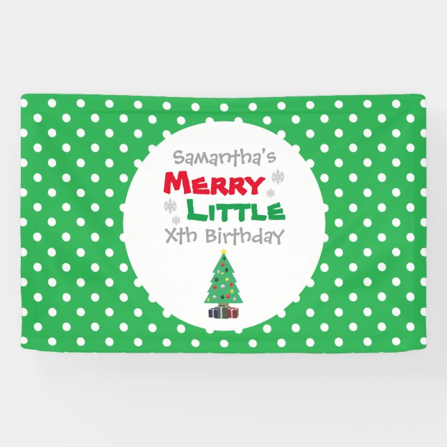 Banderoles Merry Little Birthday (Horizontal)