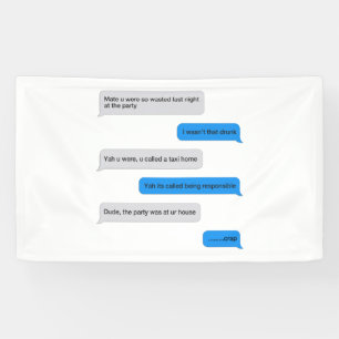 Banderoles Message texte amusant