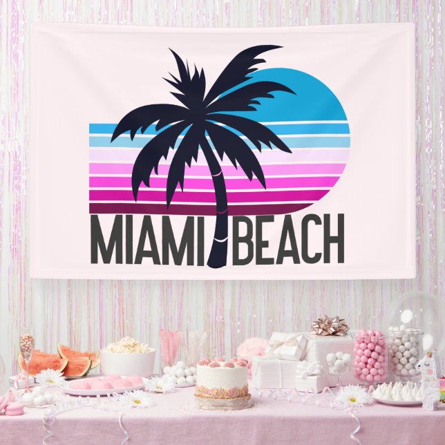 Banderoles Miami Beach (Fête)