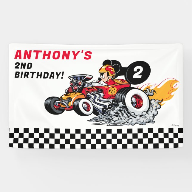 Banderoles Mickey Mouse Roadster Racers Anniversaire (Horizontal)