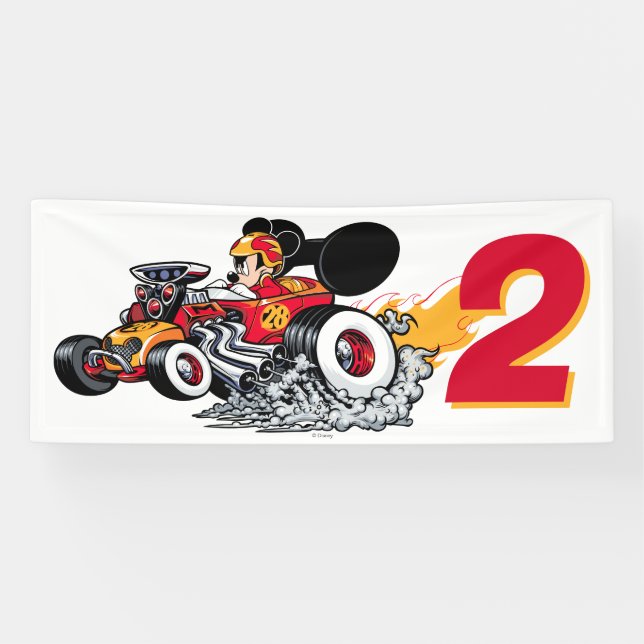 Banderoles Mickey Mouse Roadster Racers Anniversaire (Horizontal)