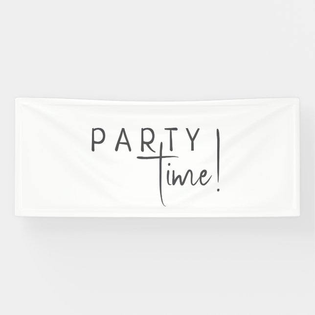Banderoles Mini-genre Neutre Anniversaire Fête Heure (Horizontal)