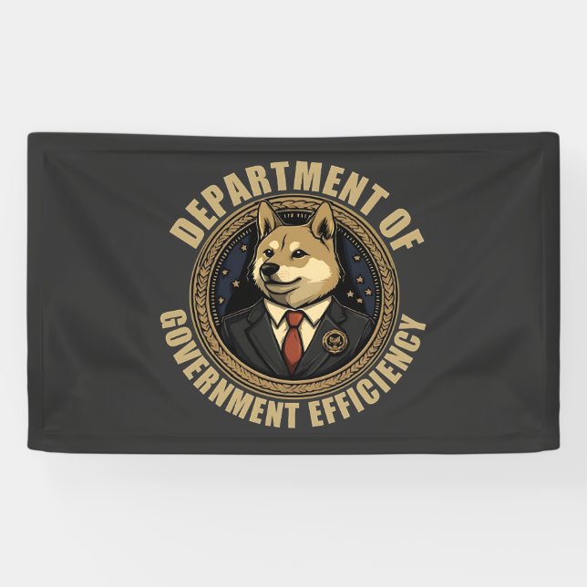 Banderoles Ministère De L'Efficacité Gouvernementale Chien De (Horizontal)