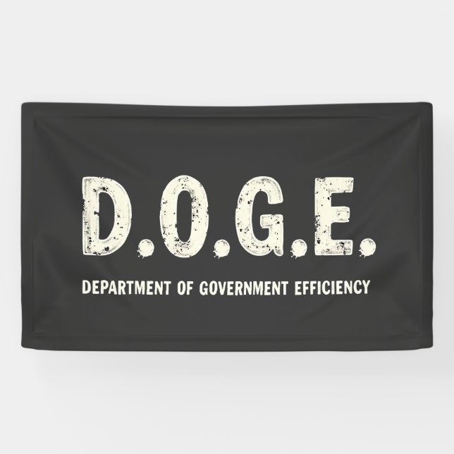 Banderoles Ministère De L'Efficacité Gouvernementale Chien De (Horizontal)