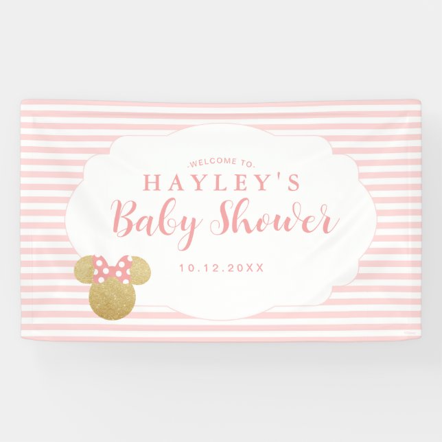 Banderoles Minnie | Accueil du Baby shower de Parties scintil (Horizontal)