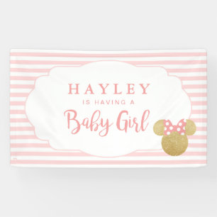 Banderoles Minnie  Baby shower de Parties scintillant d'or à