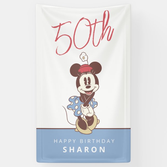 Banderoles Minnie Mouse 50e anniversaire (Vertical)