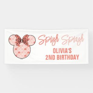 Banderoles Minnie Mouse   Anniversaire de la sirène rose