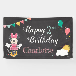Banderoles Minnie Mouse Chalkboard Anniversaire