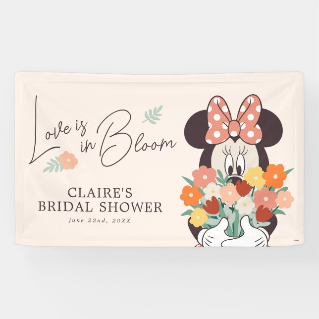 Banderoles Minnie Mouse | L'amour est dans la Fête des mariée (Horizontal)