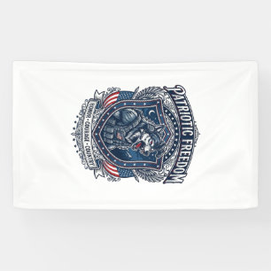 Banderoles Mission de nuit patriotique Loup patriote Militair