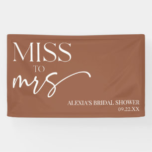 Banderoles Mlle À Mme Brown Boho Fête des mariées bohème