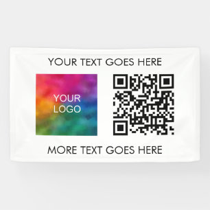 Banderoles Modèle de logo d'entreprise de code QR moderne élé