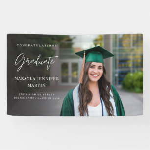 Banderoles Modern Chic H Photo 2 Graduate Banner - Noir