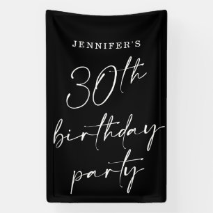 Banderoles Moderne Chic Script trentième 30ème anniversaire f