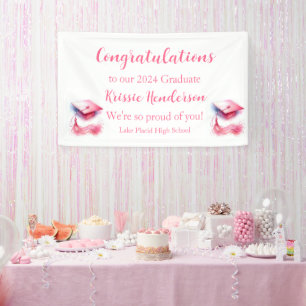 Banderoles Moderne élégant Pastel Graduation Cap