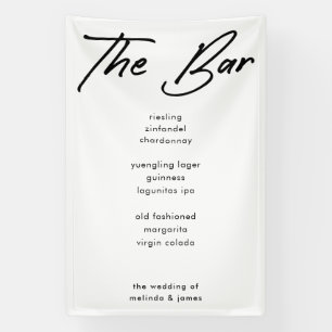 Banderoles Moderne Gras Calligraphie Fabric Barre de menu Mar