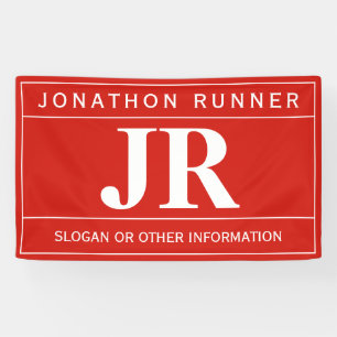 Banderoles Moderne Gras Professionnel Rouge et blanc