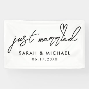 Banderoles Moderne juste marié Élégant Mariage de calligraphi